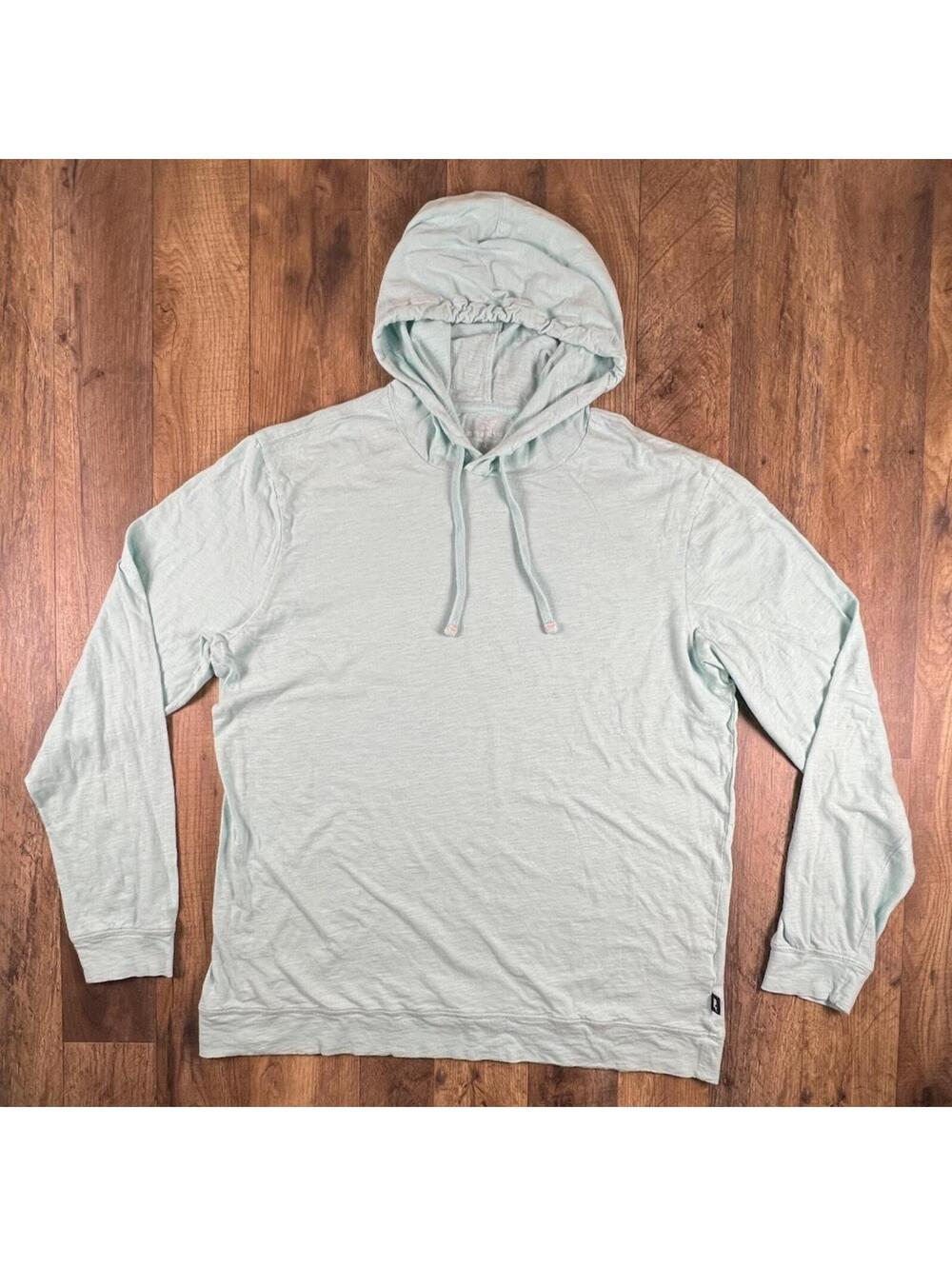 Vineyard Vines Lightweight Hoodie Mens Blue Green Pullover Large Cotton India